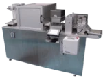 Cut to length station unwinds, feeds, micro-perforates, punches, and cuts nonwoven material
