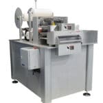 Crush cut clitter and cut to length station reduces a high performance material from roll form into small pieces